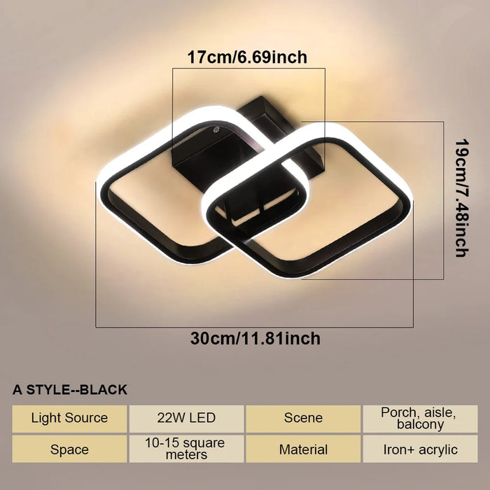 LED Ceiling Light – Creative Dual-Ring Design for Modern Interiors - Samanta Factory