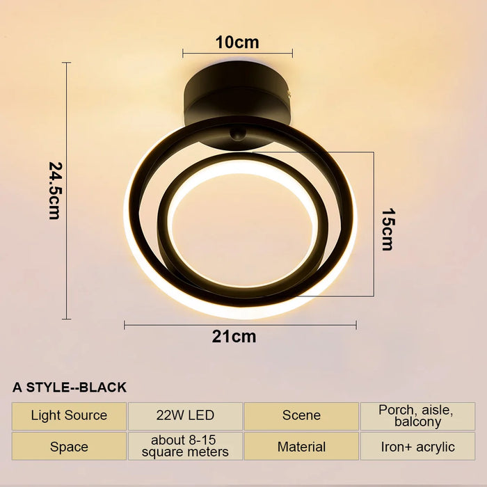 LED Ceiling Light – Creative Dual-Ring Design for Modern Interiors - Samanta Factory