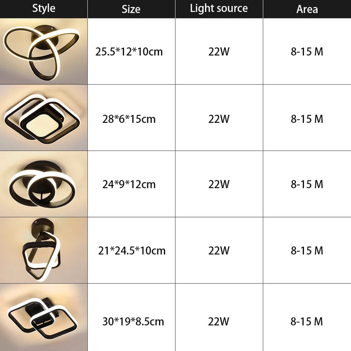 LED Ceiling Light – Creative Dual-Ring Design for Modern Interiors - Samanta Factory