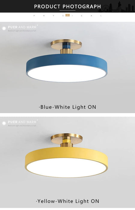 Ceiling Light – Nordic Macaron LED with Remote Dimming - Samanta Factory