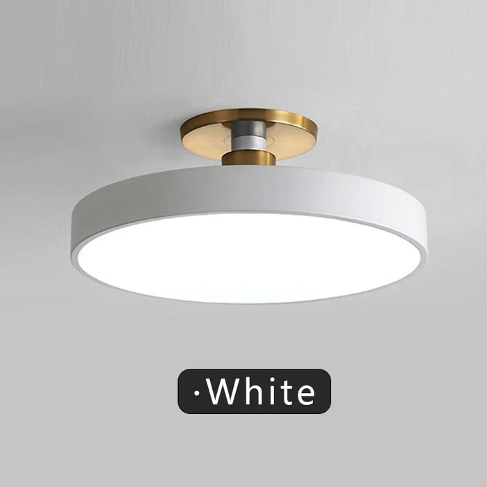 Nordic Macaron-style colorful ceiling light with dimmable LED and frosted finish for modern home interiors.