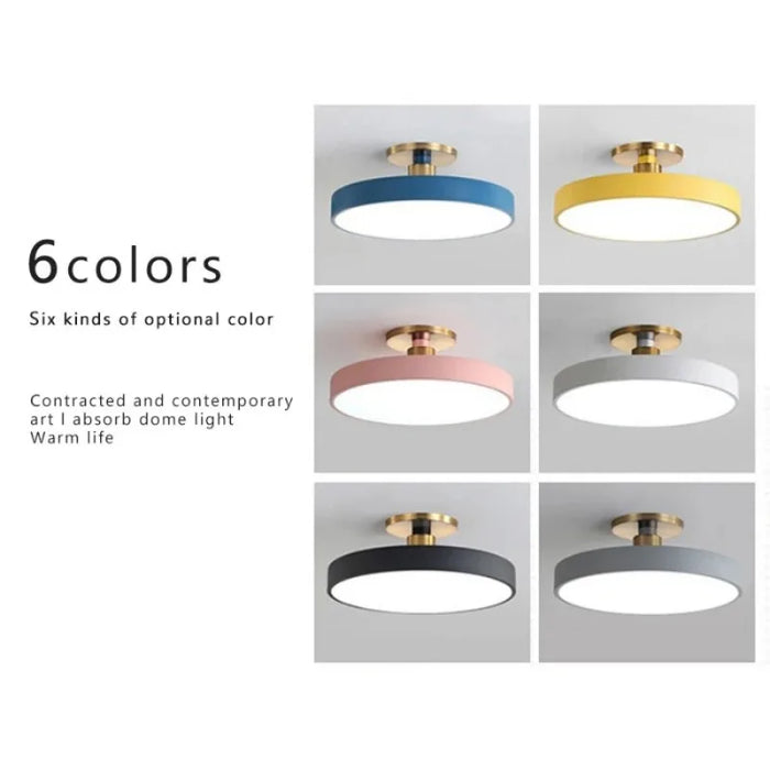 Ceiling Light – Nordic Macaron LED with Remote Dimming - Samanta Factory