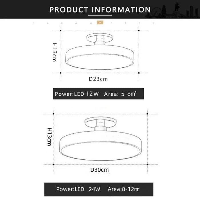Ceiling Light – Nordic Macaron LED with Remote Dimming - Samanta Factory