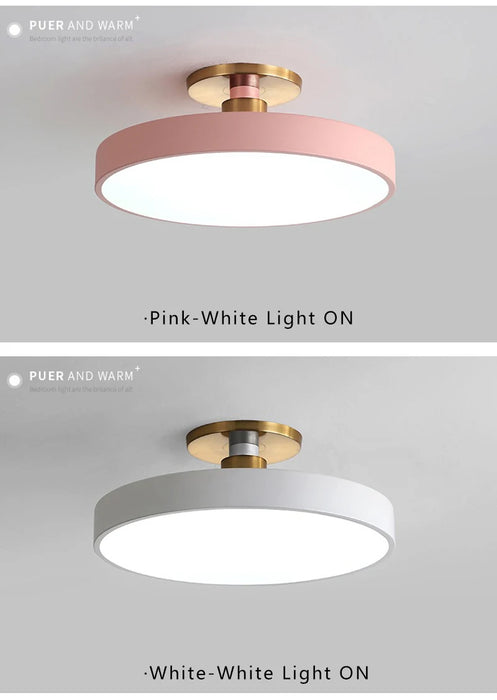 Ceiling Light – Nordic Macaron LED with Remote Dimming - Samanta Factory
