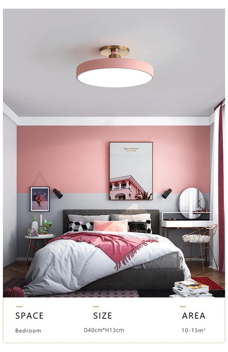 Ceiling Light – Nordic Macaron LED with Remote Dimming - Samanta Factory
