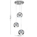 Kerry 3 - Light Silver Cluster Pendant