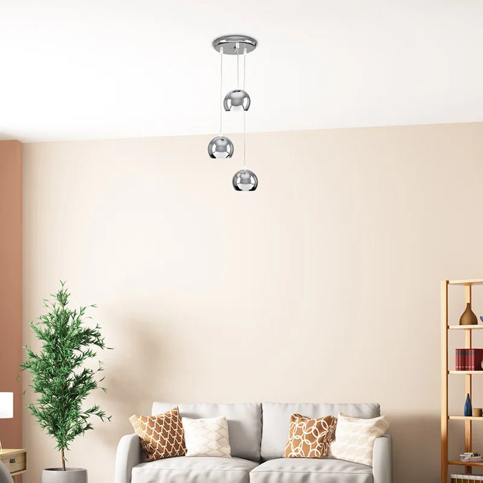 Kerry 3 - Light Silver Cluster Pendant