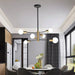 Modern LED Sputnik chandelier with starburst design for stylish interior lighting