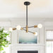 Bold Nordic metal chandelier for contemporary living and dining spaces