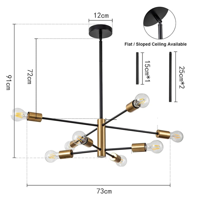 LED Chandelier – Modern Sputnik Design for Stylish Interiors - Samanta Factory