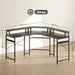 L-Shaped Computer Desk – Built-in Power & LED Lighting - Samanta Factory