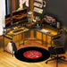 L-Shaped Computer Desk – Built-in Power & LED Lighting - Samanta Factory