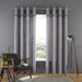 Soft shade curtains with contrasting border in neutral tones