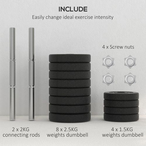 Adjustable Dumbbell Set – 30KG Weight Set for Full Body Fitness - Samanta Factory