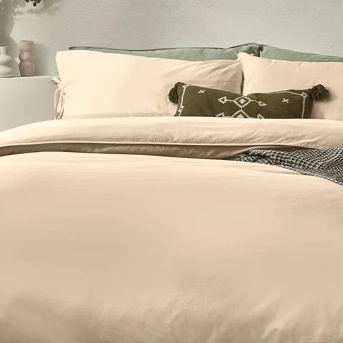 Thatcham Cotton Solid Colour Duvet Cover Set with Pillowcases