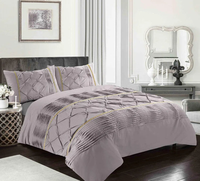 Soft-touch polycotton duvet cover and pillowcase set for modern bedrooms
