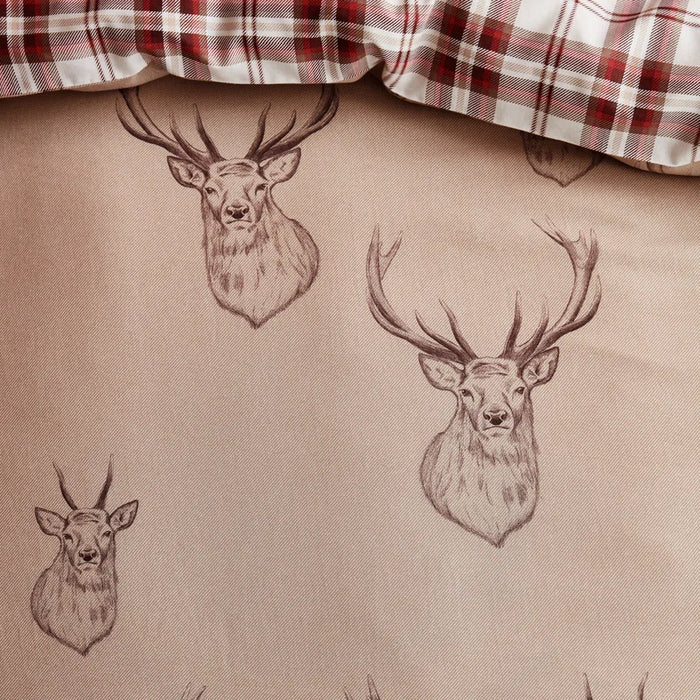 Stag Check Reversible Duvet Cover Set with Pillowcases