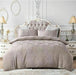 Elegant Damask Tufted Microfibre Bedding Set with Pillowcases