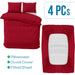 Odil Microfiber Solid Colour Duvet Cover Set with Pillowcases