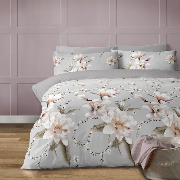 Albulena Cotton Blend, Polyester Floral Duvet Cover Set with Pillowcases