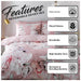 Cotton Blend, Polyester Floral Duvet Cover Set with Pillowcases