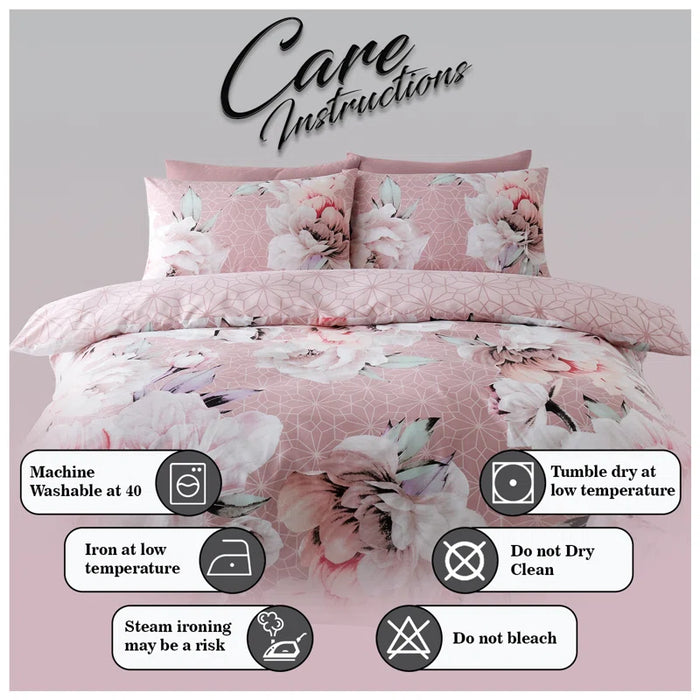 Cotton Blend, Polyester Floral Duvet Cover Set with Pillowcases