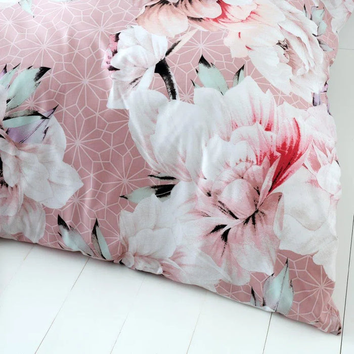 Cotton Blend, Polyester Floral Duvet Cover Set with Pillowcases