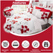Poppy Cotton Blend Floral Duvet Cover Set with Pillowcases