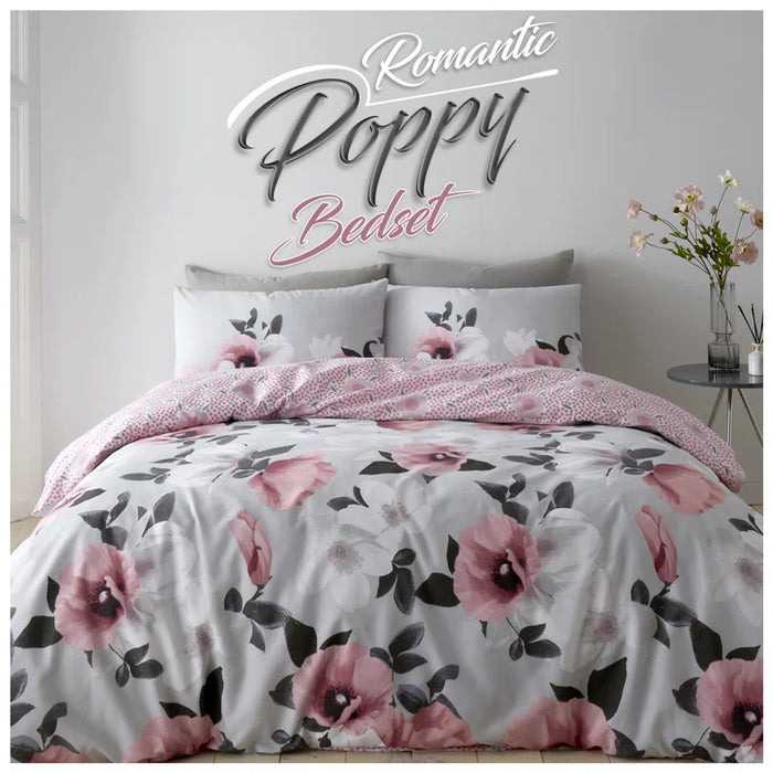 Cotton Blend Floral Duvet Cover Set with Pillowcases