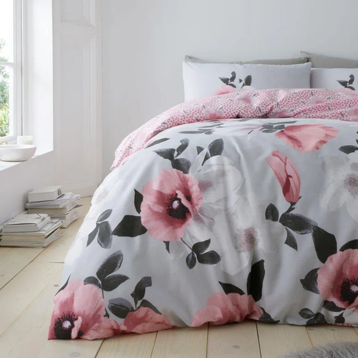 Cotton Blend Floral Duvet Cover Set with Pillowcases