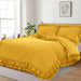 Luxurious duvet cover set with button closure and soft microfiber material for all-season comfort