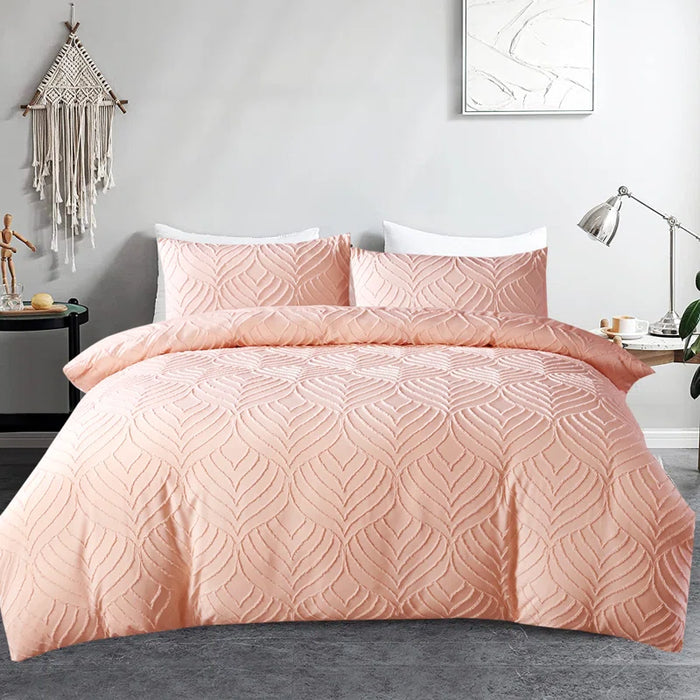 Solid Colour Duvet Cover Set with Pillowcases