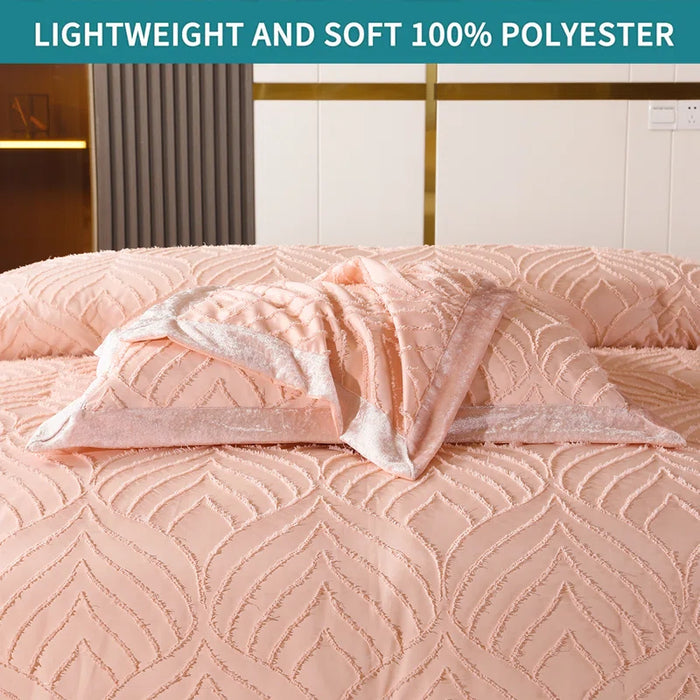 Solid Colour Duvet Cover Set with Pillowcases