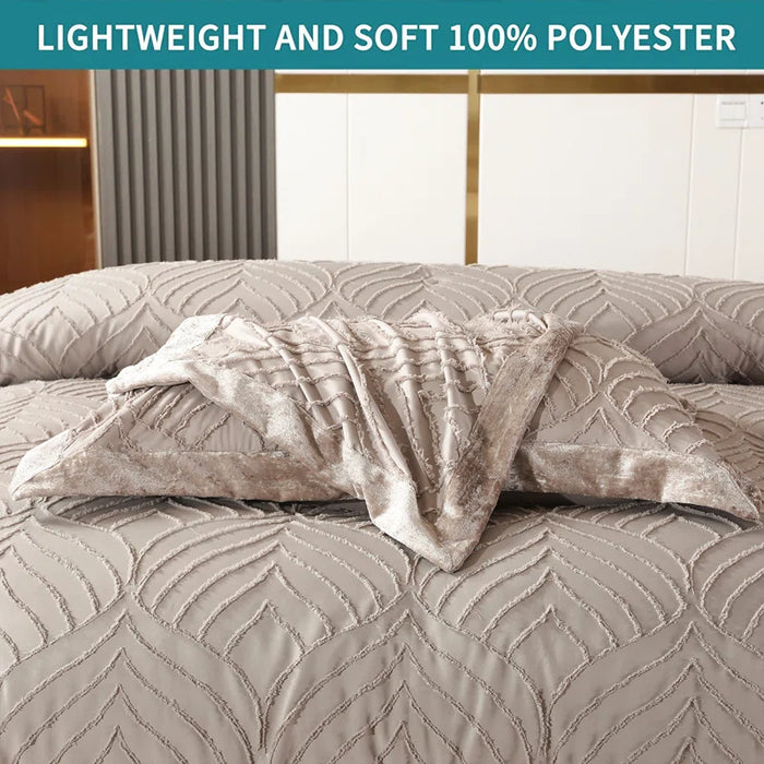 Solid Colour Duvet Cover Set with Pillowcases