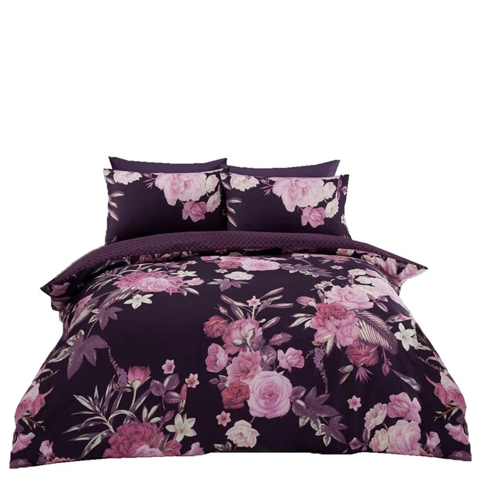 Cotton Blend Floral Duvet Cover Set with Pillowcases