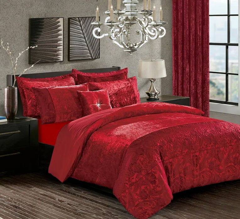 Polyester Floral Duvet Cover Set with Pillowcases