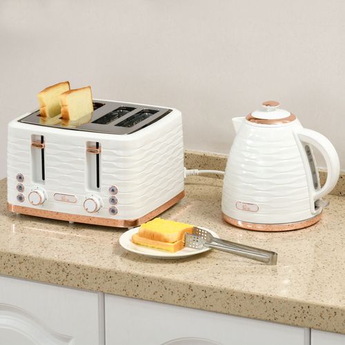 Kettle and Toaster Set – 1.7L Fast Boil Kettle & 4-Slice Toaster - Samanta Factory