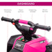 HOMCOM 12V Electric Quad Bikes for Kids Ride On Car ATV Toy for 3-5 Years Pink - Samanta Factory