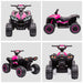 HOMCOM 12V Electric Quad Bikes for Kids Ride On Car ATV Toy for 3-5 Years Pink - Samanta Factory