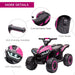 HOMCOM 12V Electric Quad Bikes for Kids Ride On Car ATV Toy for 3-5 Years Pink - Samanta Factory