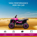 HOMCOM 12V Electric Quad Bikes for Kids Ride On Car ATV Toy for 3-5 Years Pink - Samanta Factory