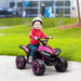 HOMCOM 12V Electric Quad Bikes for Kids Ride On Car ATV Toy for 3-5 Years Pink - Samanta Factory