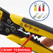 Crimper Cable Cutter Adjustable Automatic Wire Stripper Multifunctional Stripping Crimping Pliers Terminal Hand Tool