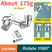 Copper Zinc 1080 Degree Rotating Faucet Nozzle with Dual Spray Modes for Kitchen and Bathroom