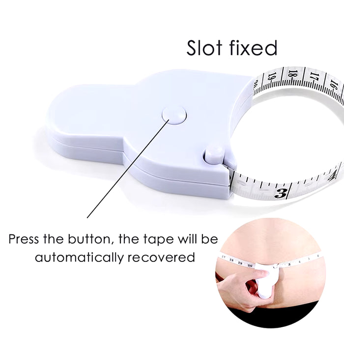 Self-Tightening Body Measuring Tape Ruler 150Cm/60 Inch Sewing Tailor Dressmaking Measure Ruler Meter Film for Waist Chest Legs
