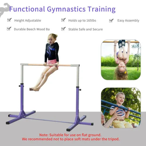 95-145 Hcm Professional Gymnastics Horizontal Bar For Kids Home Gym Fitness - Samanta Factory
