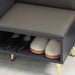 Shoe Bench with Storage Cabinet, Seating Cushion for Entryway Hallway Grey - Samanta Factory