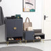 Shoe Bench with Storage Cabinet, Seating Cushion for Entryway Hallway Grey - Samanta Factory