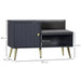 Shoe Bench with Storage Cabinet, Seating Cushion for Entryway Hallway Grey - Samanta Factory