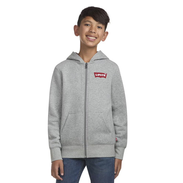 Youth Zip up Hoodie in Grey, 5-6 Years